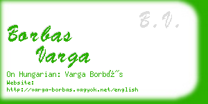 borbas varga business card